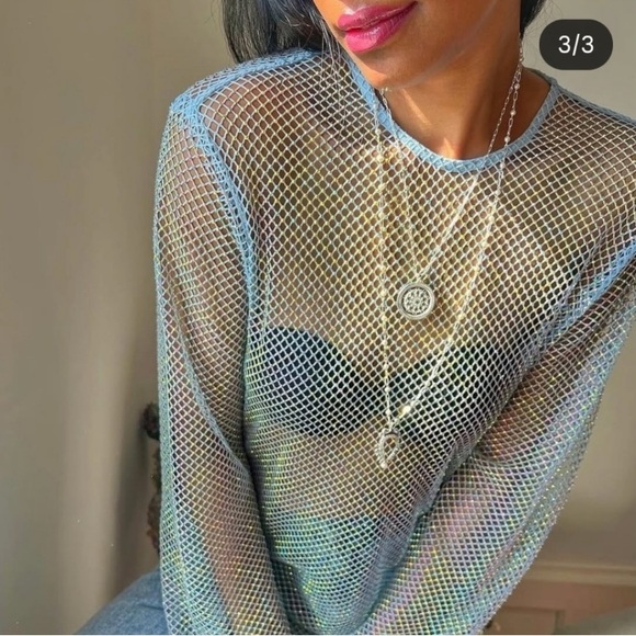 Zara sheer rhinestone dress - Picture 4 of 12